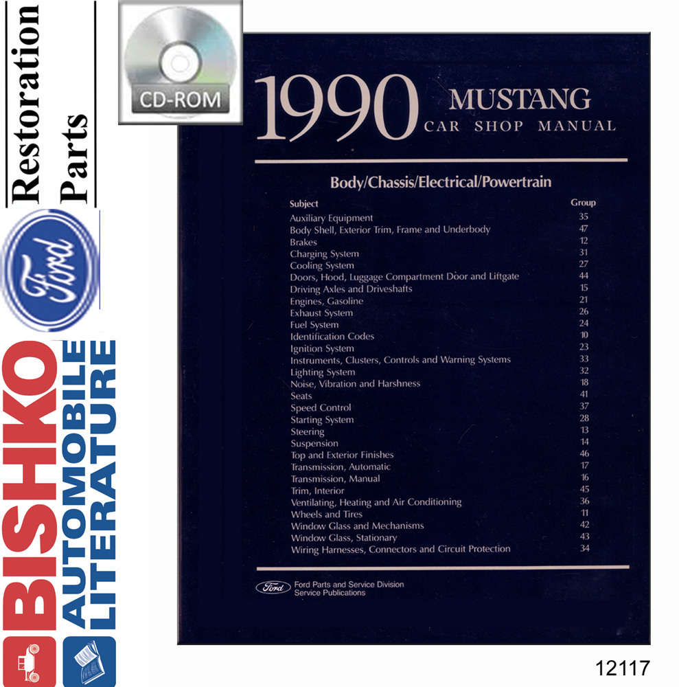 1990 FORD MUSTANG Body, Chassis & Electrical Service Manual