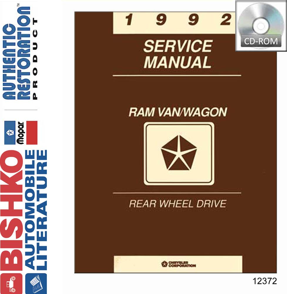 1992 Dodge Truck Ram Van, Ram Wagon Factory Shop Service Manual