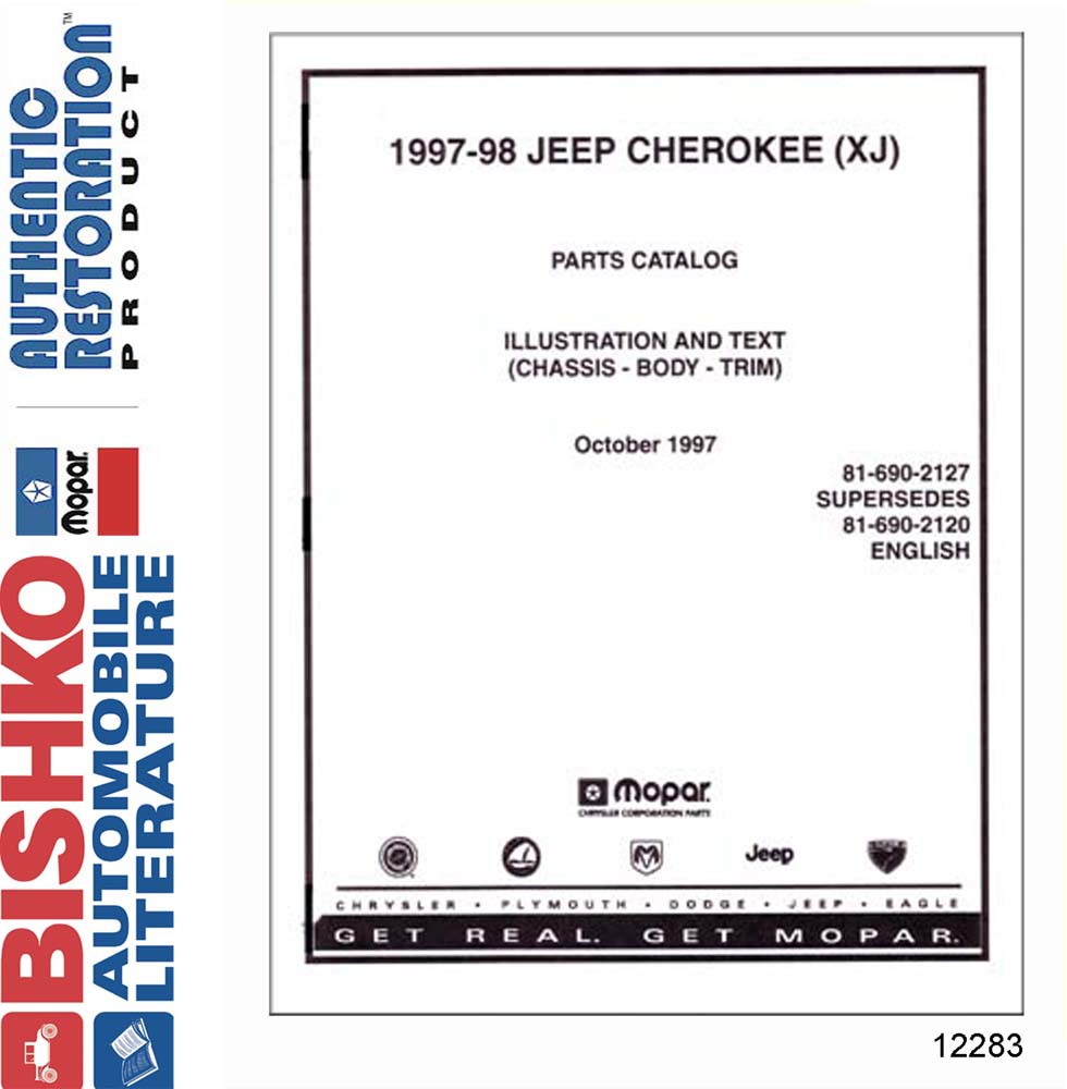 1997-1998 JEEP CHEROKEE (XJ) Body & Chassis, Text & Illustration Parts Book