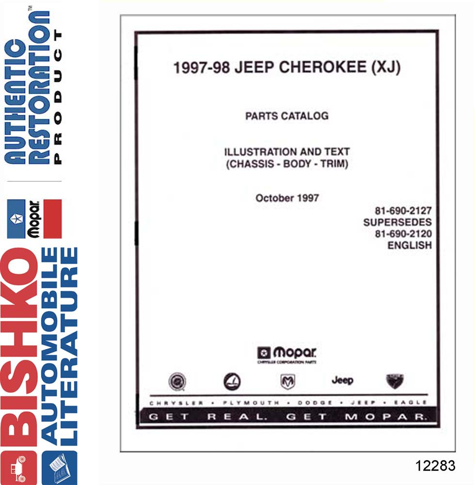 1997 1998 Jeep Cherokee (XJ) Parts Numbers Book List PDF Interchange Images