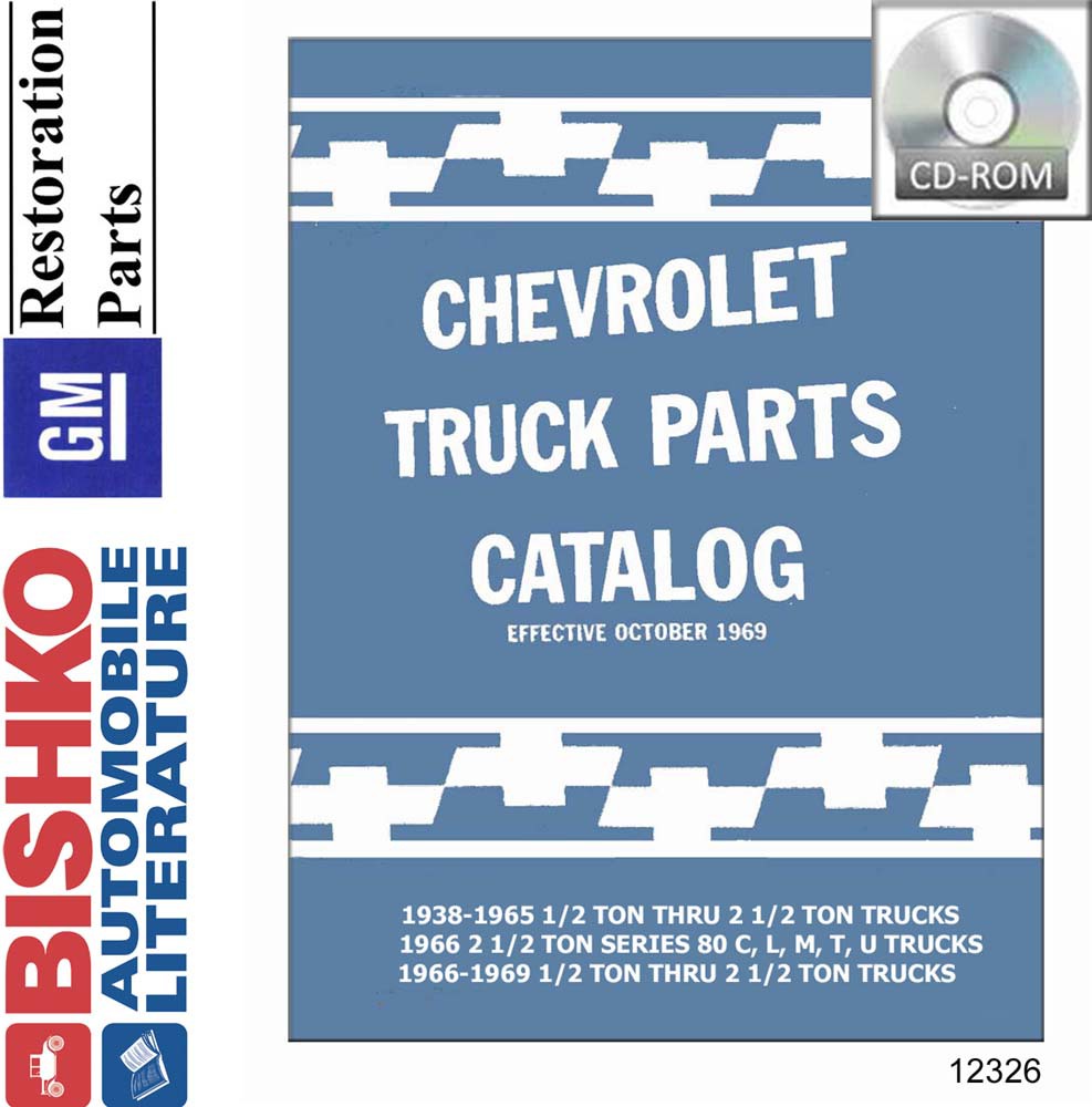 1938-1969 CHEVROLET 10-60 SERIES TRUCK, Body & Chassis, Text & Illustration Parts Book