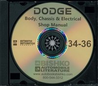 1934-36 DODGE Body, Chassis & Electrical Service Manual