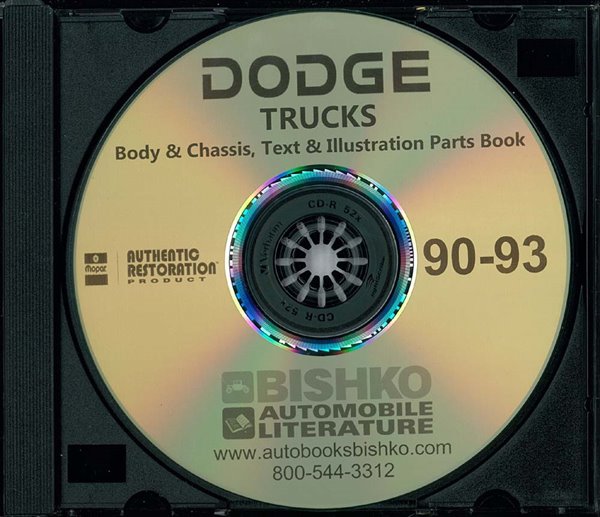 1990 1991 1992 1993 Dodge Truck Part Numbers Book PDF List Guide Interchange