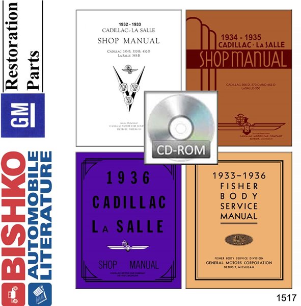 1933–1936 Cadillac ALL MODELS FISHER BODY Factory Shop Service Manual