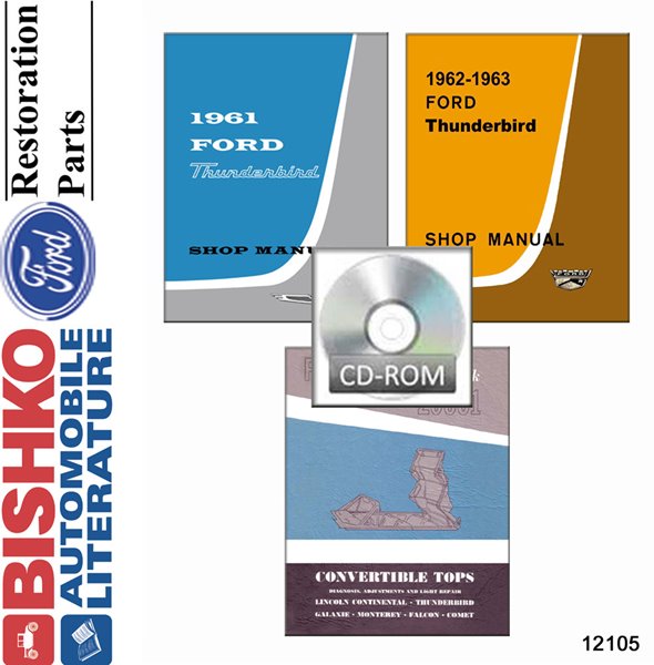 1961 1962 1963 Ford Thunderbird (w/ Convertible Tops manual) Shop Manual PDF