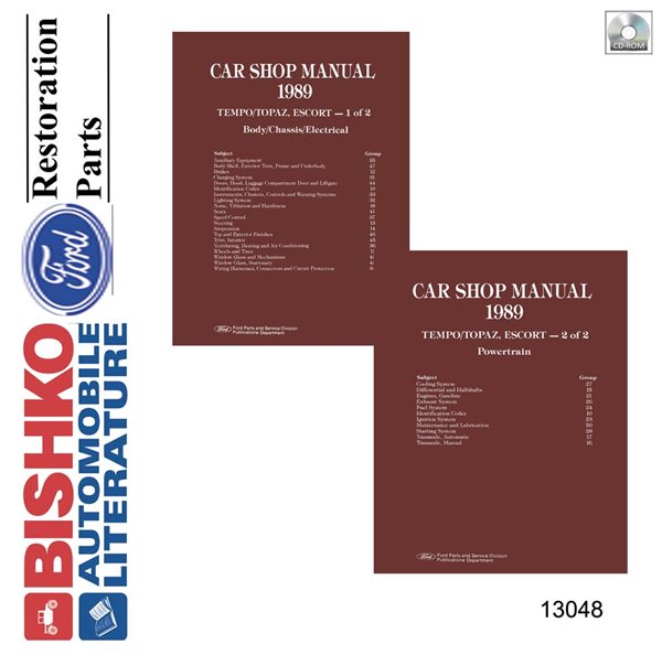 1989 Ford Escort, Tempo, Topaz Factory Shop Service Manual