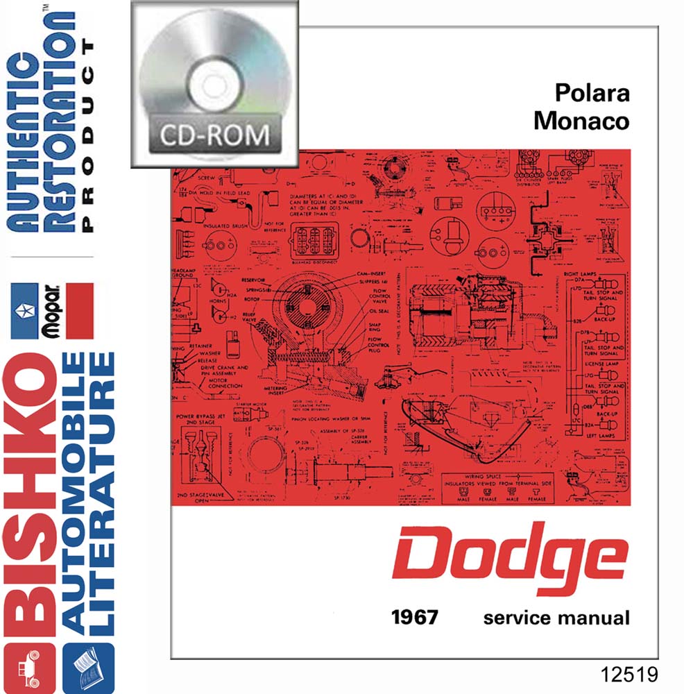 1967 Dodge Monaco, Polara Factory Shop Service Manual