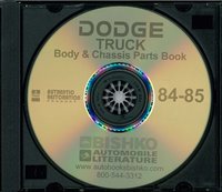 1984-85 DODGE TRUCK Body & Chassis, Text & Illustration Parts Book sample image