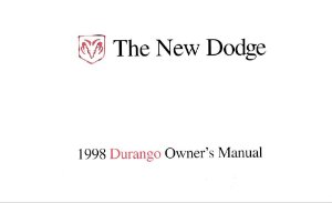 1998 Dodge Durango Owner's Manual