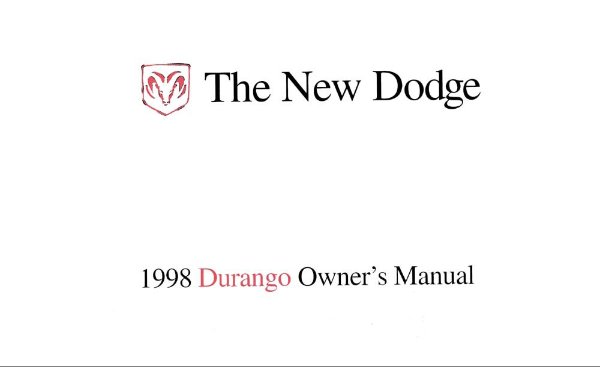 1998 Dodge Durango Owner's Manual