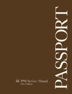 1994 Honda Passport Factory Shop Service Manual