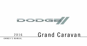2016 Dodge Truck Grand Caravan Owner's Manual