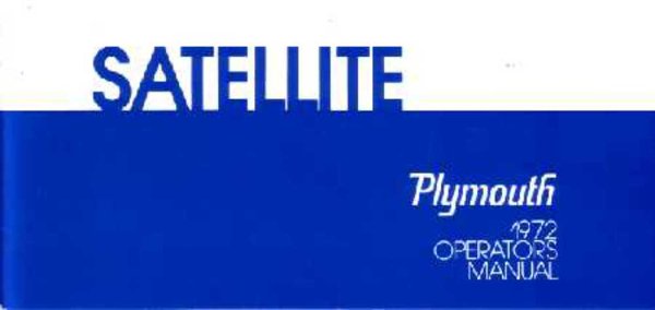 1972 Plymouth Satellite Owner's Manual