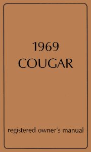 1969 Mercury Cougar Owner's Manual