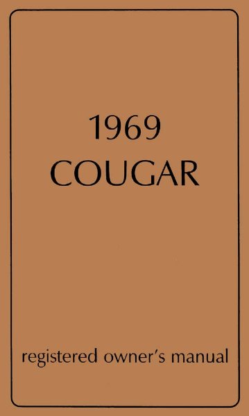 1969 Mercury Cougar Owner's Manual
