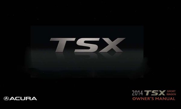 2014 Acura TSX SPORTS WAGON Owner's Manual