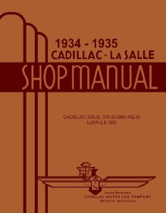1934–1935 Cadillac LASALLE - ALL MODELS Factory Shop Service Manual