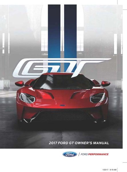 2017 Ford GT Owner's Manual