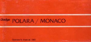 1969 Dodge Polara, Monaco Owner's Manual