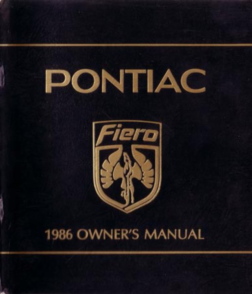 1986 Pontiac Fiero Owner's Manual