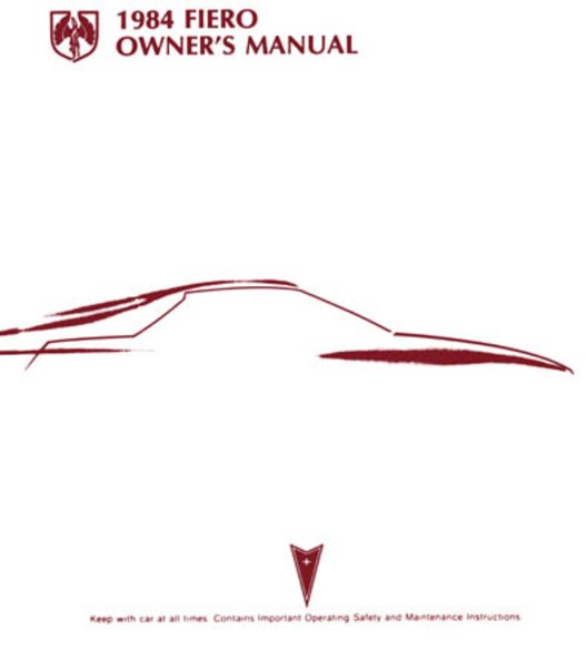 1984 Pontiac Fiero Owner's Manual