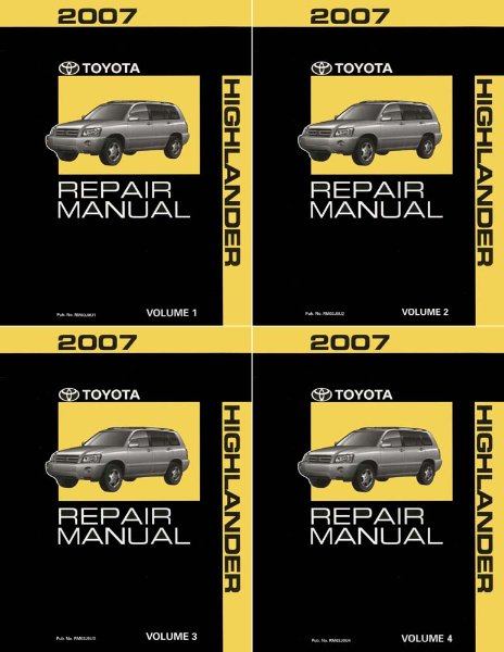 2007 Toyota Highlander Factory Shop Service Manual