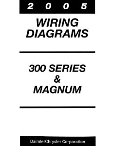 2005 Dodge Magnum, Chrysler 300 Wiring Diagrams Schematics Manual