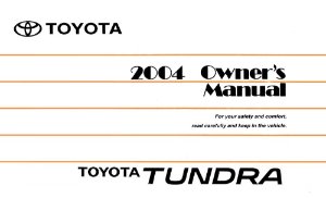 2004 Toyota TUNDRA Owner's Manual