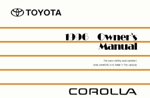 1996 Toyota Corolla Owner's Manual