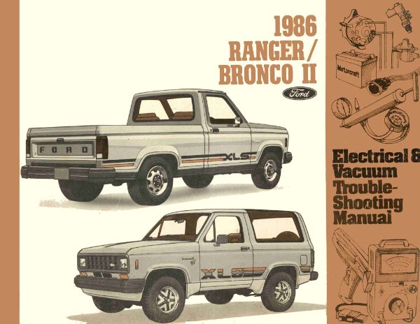 1986 Ford Truck Ranger, Bronco II Wiring Diagrams Manual