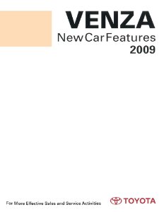 2009 Toyota Venza Factory Shop Service Manual