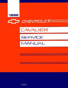 1992 Chevrolet Cavalier Factory Shop Service Manual