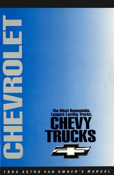 1994 Chevrolet Astro Owner's Manual