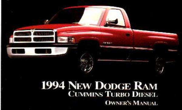 1994 Dodge Ram Diesel Truck Owner's Manual