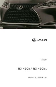 2020 Lexus RX 450H, 450HL Owner's Manual