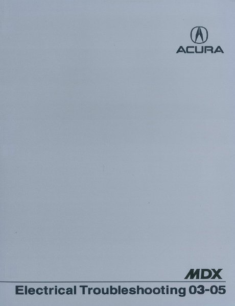 2003–2005 Acura MDX Factory Shop Service Manual