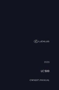 2023 Lexus LC 500 Owner's Manual