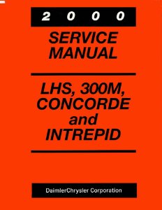 2000 Chrysler 300M, Concorde, LHS, Intrepid Factory Shop Service Manual
