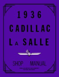1936 Cadillac Lasalle 60 70 75 80 90 Shop Service Repair Manual   Book