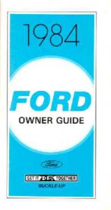 1984 Ford Crown Victoria Owner's Manual