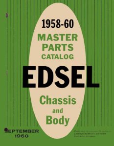 1958–1960 Edsel All Models Parts Book