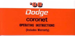 1968 Dodge Coronet Owner's Manual