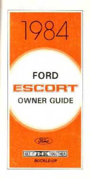 1984 Ford Escort Owner's Manual