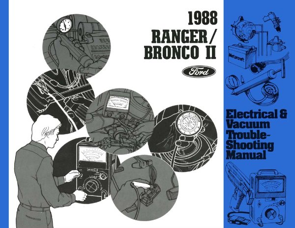 1988 Ford Ranger, Bronco II EVTM Wiring Diagrams Manual