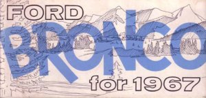 1967 Ford Bronco Owner's Manual