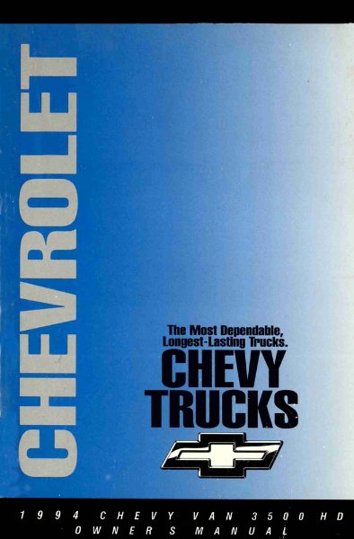 1994 Chevrolet 3500HD Van Owner's Manual