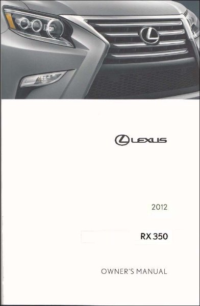 2012 Lexus RX 350 Owner's Manual