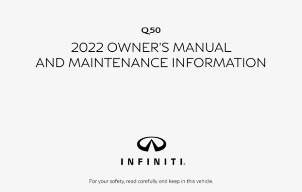 2022 Infiniti Q50 Owner's Manual