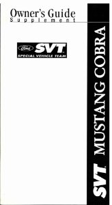 2003–2004 Ford Mustang SVT, Cobra Owner's Manual