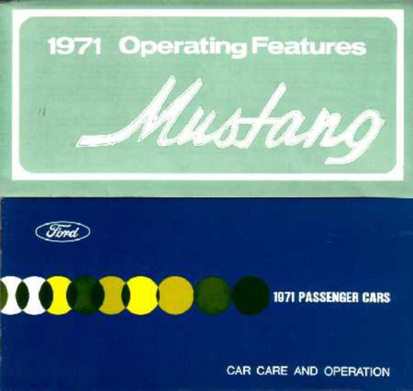 1971 Ford Mustang Owner's Manual